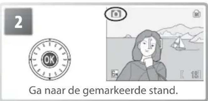2 OK Ga naar de gemarkeerde stand.