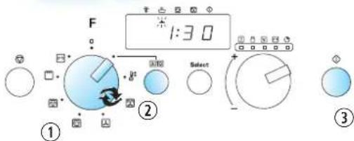 F 1:30 ① ② Select ③