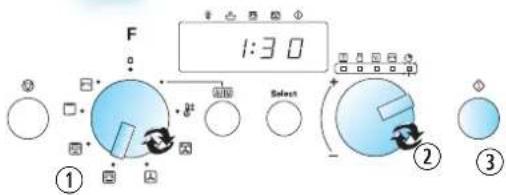 F 1:30 Select ① ② ③