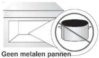 Geen metalen pannen
