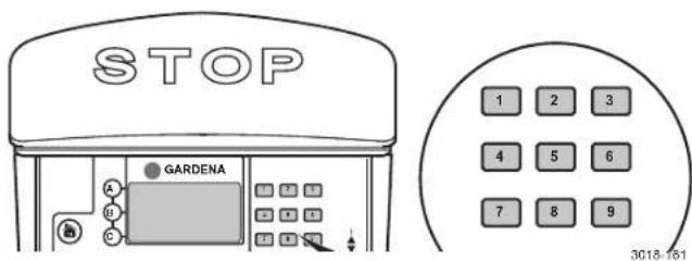 STOP GARDENA 1 2 3 4 5 6 7 8 9 3018-161