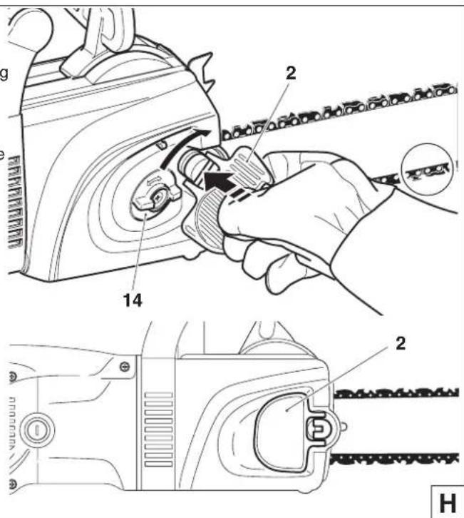 DOLMAR ES2140A - Zaagketting spannen - 1