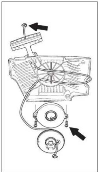 HUSQVARNA 355 - Een gebroken terugspringveer vervangen - 2