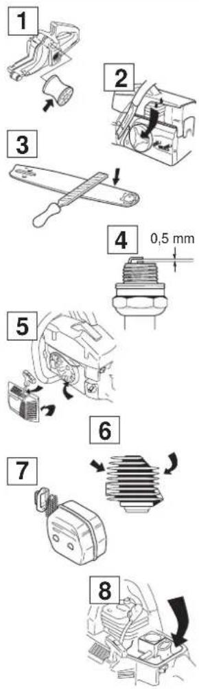 HUSQVARNA 45 - Wekelijks onderhoud - 1