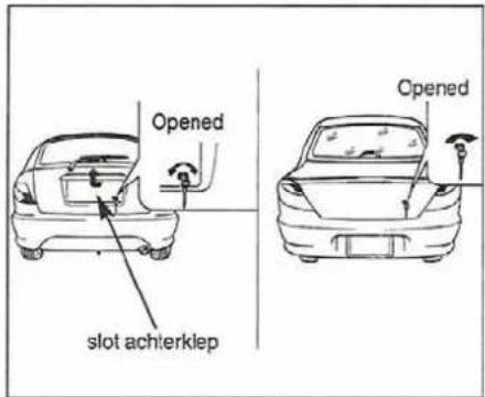 Opened slot achterklep Opened