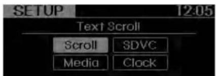 SETUP 12:05 Text Scroll Scroll SDVC Media Clock