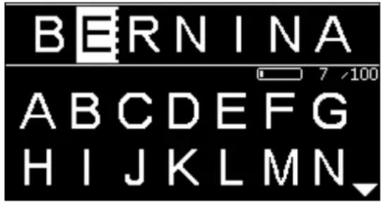 BERNINA 0 7 /100 ABCDEFGHIJKLMNOPQRSTUVWXYZ HIJKLMNOP