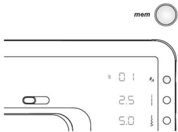 mem B 0.1 #A 2.5 i 5.0 %