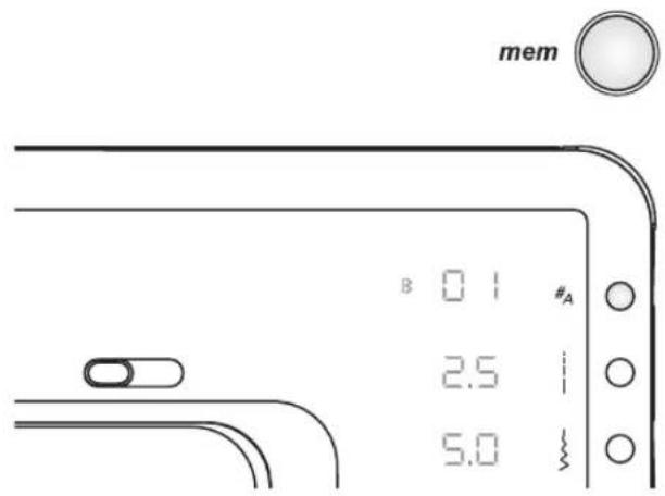 mem B 0.1 #A 2.5 i 5.0 %