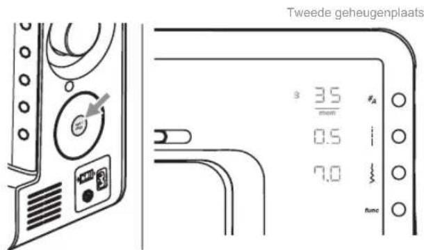 Tweede geheugenplaats 3 3.5 #A mm 0.5 | 7.0 func