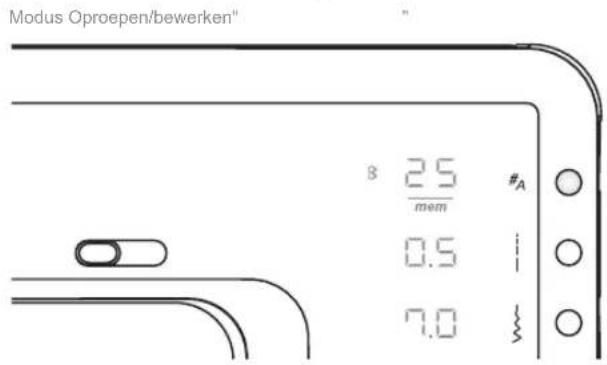 Modus Oproepen/bewerken" 8 2,5 #A mem 0,5 i 7,0 %