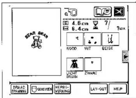 BEAR GEAR 4.6 cm 6.4 cm 7/ 7 NIK ROOD WIT BEGIE LIGHT SPRUM ZWAR DRAAD SPAINING GENEVEN HERBE- WERKING LAY-OUT HELP