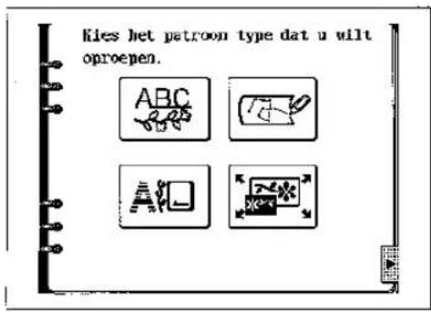 Kies het patroon type dat u wilt oproepen.
