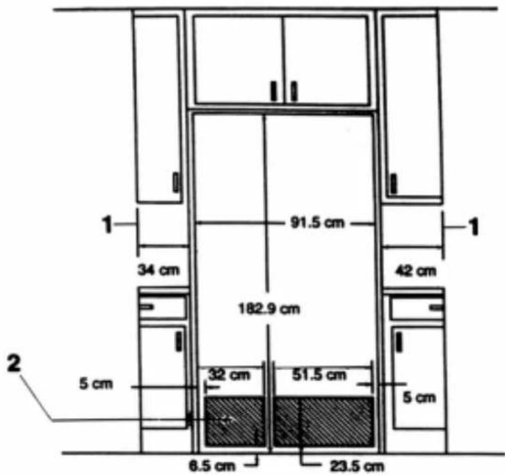 1 34 cm 91.5 cm 182.9 cm 42 cm 5 cm 32 cm 51.5 cm 23.5 cm 6.5 cm 5 cm 1 2