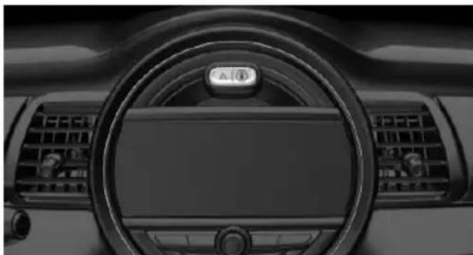 Interior view of a car dashboard with steering wheel and dashboard (no visible text or symbols)