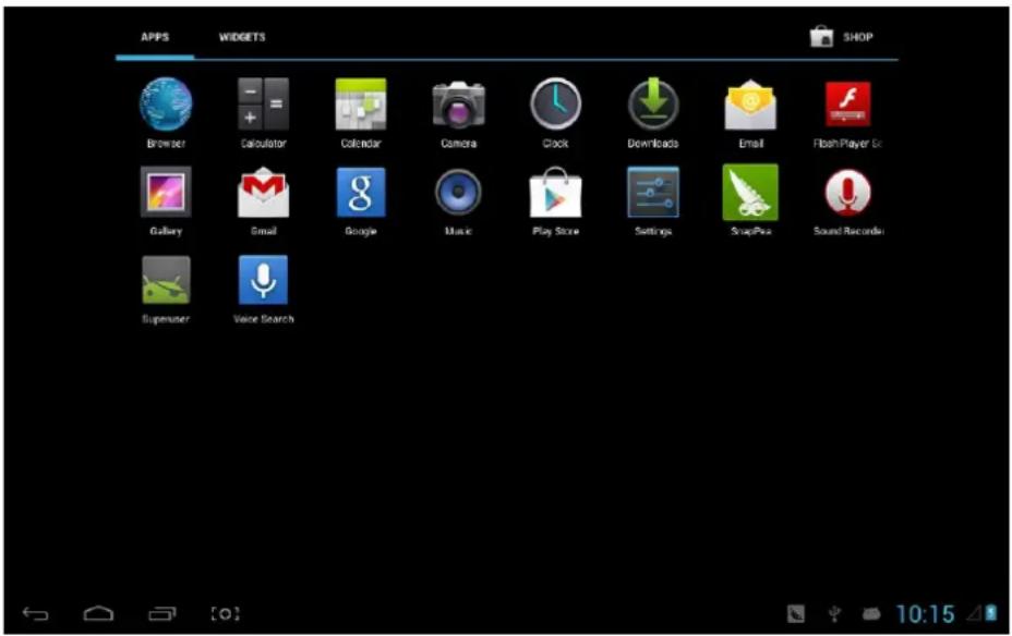 Cherry Mobility M-1023Q - Hoofd menu - 1