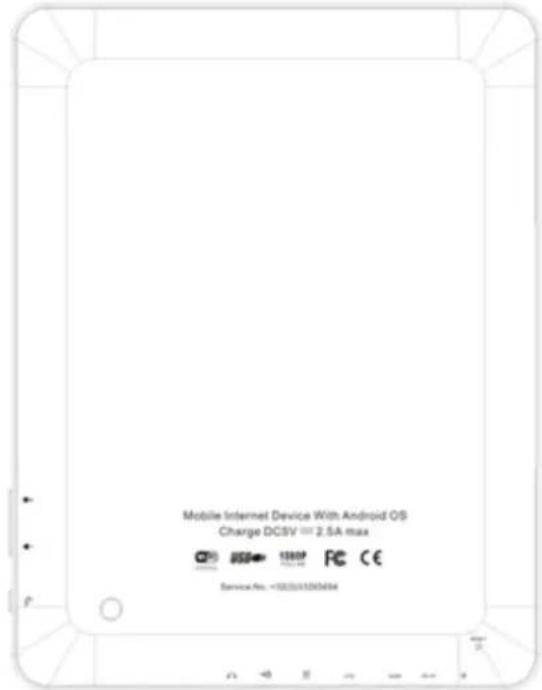Mobile Internet Device With Android OS Charge DCSV = 2.5A max Service No. : 032031520484