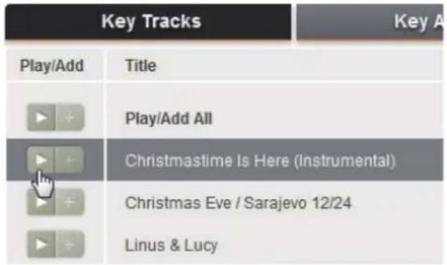 Key Tracks Play/Add | Title | Play/Add All Christmastime Is Here (Instrumental) Christmas Eve / Sarajevo 12/24 Linus & Lucy