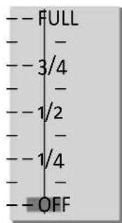 - FULL - - - 3/4 - - - 1/2 - - - 1/4 - - - OFF