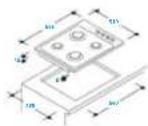 CANDY CIF 130/1 - cm gaskookplaat - 1