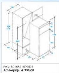 CANDY CIF 130/1 - Dubbeldeurs koelkast - 1