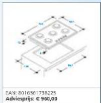 CANDY CIF 130/1 - cm Highlight keramische kookplaat - 3