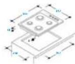 CANDY CIF 130/1 - cm gaskookplaat - 1