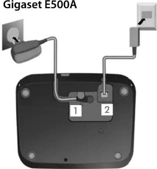 GIGASET E500A XL DUO - 3e stap: basisstation aansluiten - 2