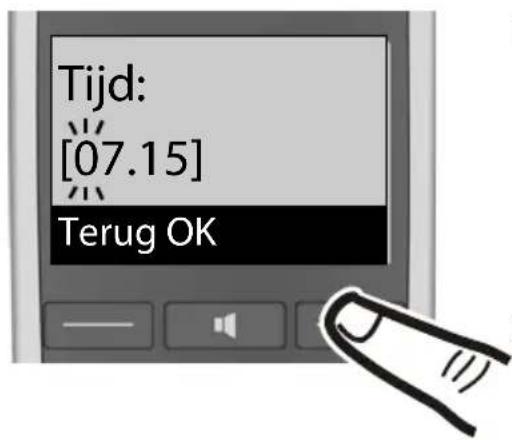 GIGASET E500A XL DUO - Datum en tijd instellen - 8