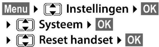 GIGASET E500A XL DUO - Standaardinstellingen van de handset herstellen - 1