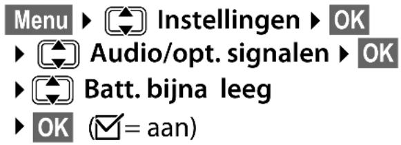 GIGASET E500A XL DUO - Batterijsignaal in-/uitschakelen - 1