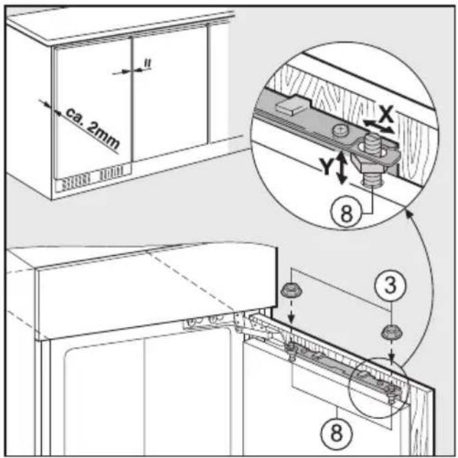 MIELE F 9252 i - Het toestel in de nis bevesti- gen - 5