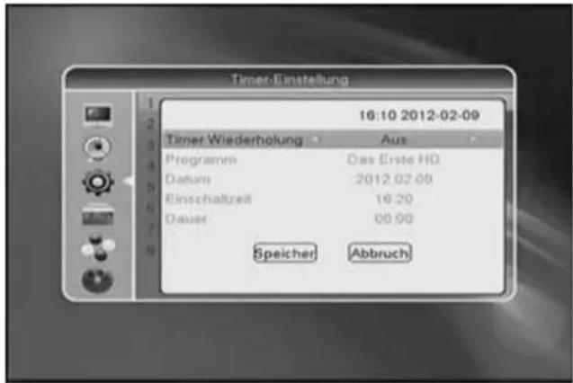 SEG SB 1250HD - Timer Setting - 1