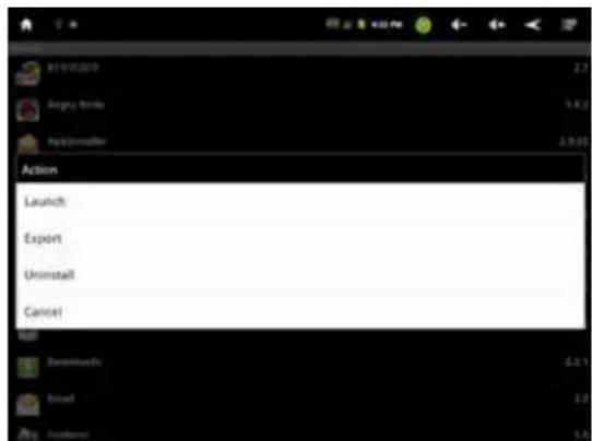 2.7 Surgery Info 1.8.2 Appensions 2.9.00 Action Launch Export Uninstall Cancel Download 2.3.1 Start 2.3 Lastset