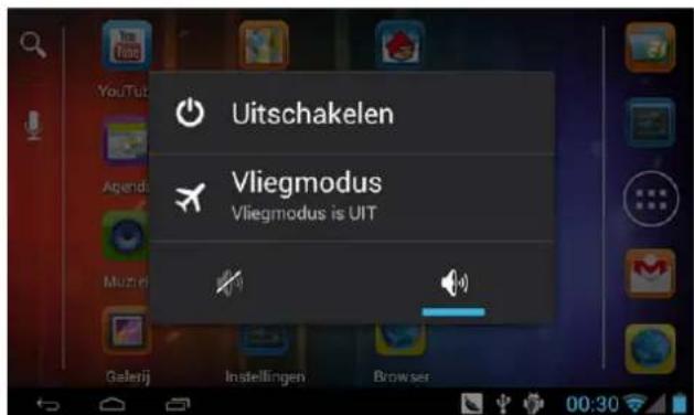 Uitschakelen Vliegmodus Vliegmodus is UIT