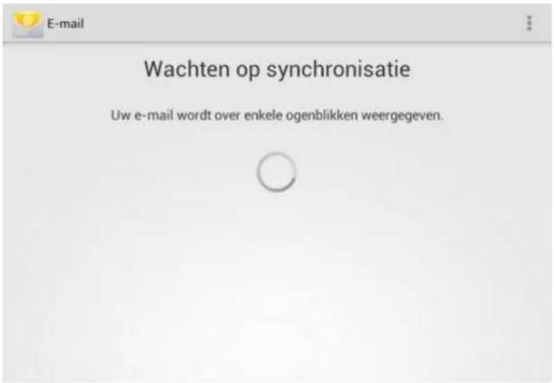 E-mail Wachten op synchronisatie Uw e-mail wordt over enkele ogenblikken weergegeven.