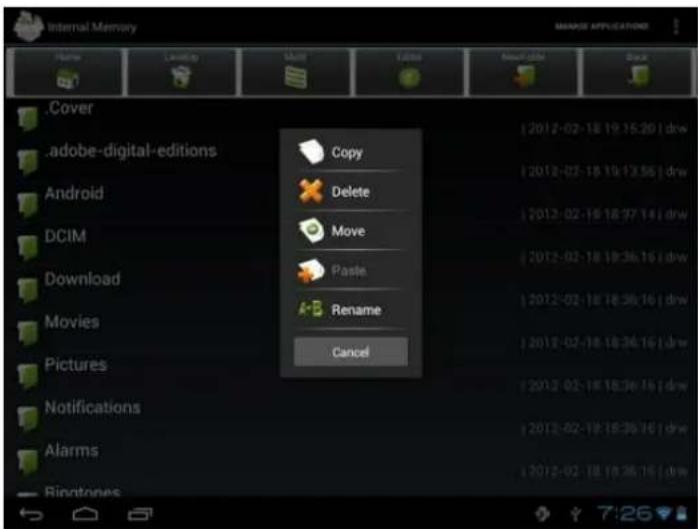 Internal Memory Name Layout User Edita New Edit Back .Cover .adobe-digital-editions Android DCIM Download Movies Pictures Notifications Alarms Rinntones Copy Delete Move Paste Rename Cancel 2012-02-18 19:15:20 | dwr 2012-02-18 19:13:56 | dwr 2012-02-18 18:37:14 | dwr 2012-02-18 18:36:16 | dwr 2012-02-18 18:36:16 | dwr 2012-02-18 18:36:16 | dwr 2012-02-18 18:36:16 | dwr 2012-02-18 18:36:16 | dwr 2013-02-18 18:36:16 | dwr 2013-02-18 18:36:16 | dwr 2013-02-18 18:36:16 | dwr