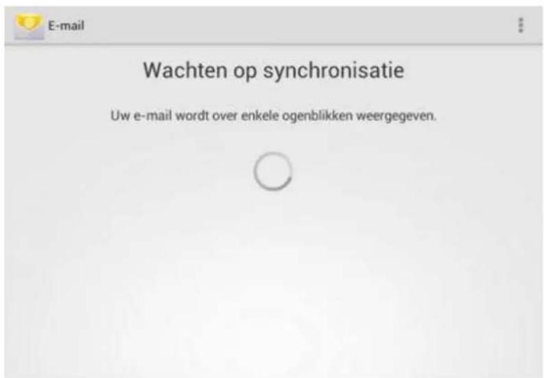 E-mail Wachten op synchronisatie Uw e-mail wordt over enkele ogenblikken weergegeven.