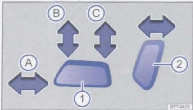VOLKSWAGEN Sharan (2013) - Elektrische bedieningselementen van de voorstoel - 1