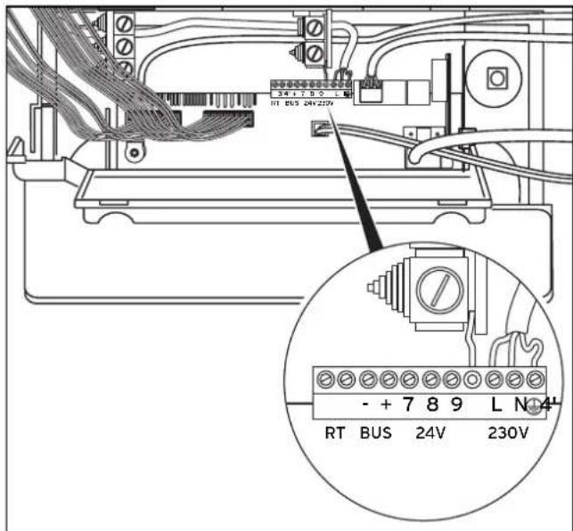 34 + 5 0 L 111 BUS 24V220V - + 7 8 9 L N 4' RT BUS 24V 230V