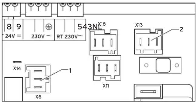 8 9 24V = 230V ~ RT 230V~ 543NL X18 X13 2 X14 1 X6 X11