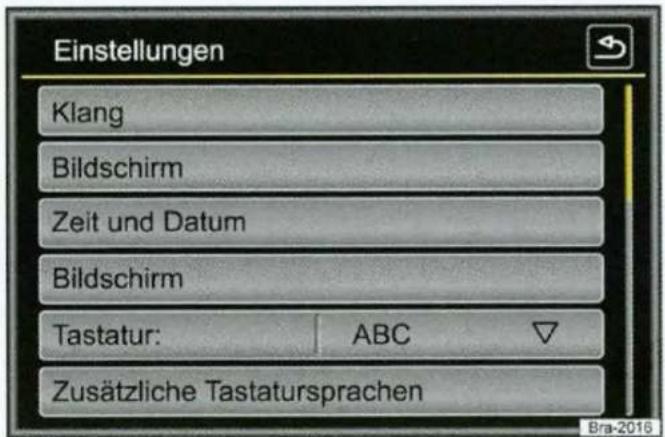 VOLKSWAGEN Discover Pro - Lijstvermeldingen openen en lijsten doorzoeken - 1