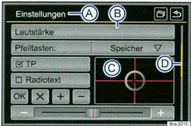 VOLKSWAGEN Discover Pro - Functietoetsen en weergaven op het beeldscherm bedienen - 1