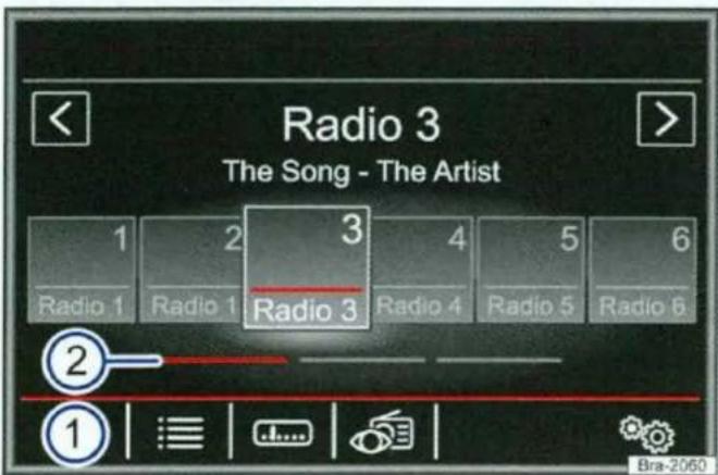 Radio 3 The Song - The Artist 1 2 3 4 5 6 Radio 1 Radio 1 Radio 3 Radio 4 Radio 5 Radio 6 ② ① Bra-2060