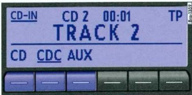 CD-IN CD 2 00:01 TP TRACK 2 CD CDC AUX