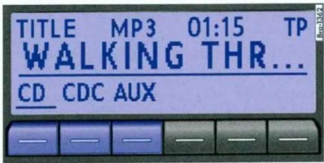 TITLE MP3 01:15 TP WALKING THR... CD CDC AUX