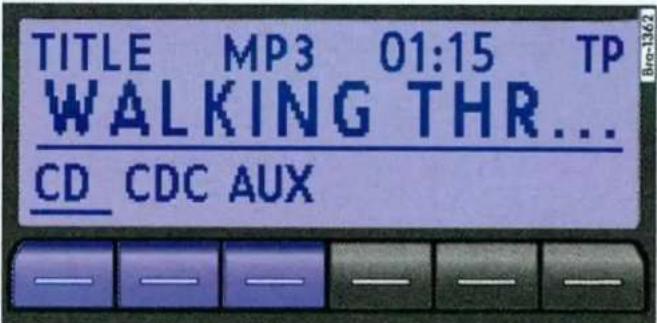 TITLE MP3 01:15 TP WALKING THR... CD CDC AUX