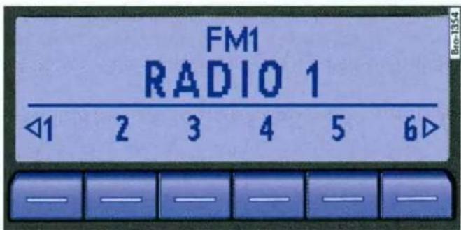 FM1 RADIO 1 ◀1 2 3 4 5 6▶ — — — — — —