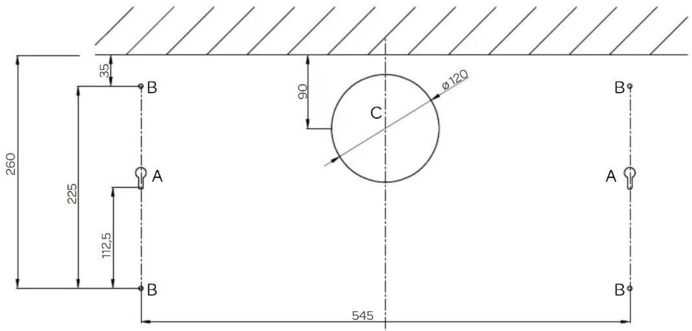 35 B 90 Ø120 260 225 112.5 C A B 545 A B