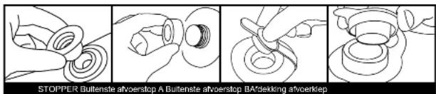 JILONG 70.200.24.115 - Stap 2. INSTALLEER DE AFDEKKING EN STOPPER VAN DE AFVOERKLEPPEN - 1